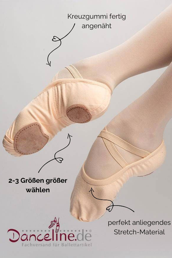 Perfekter Ballettschuh aus Stretchleinen. SoDanca SD16 Komfort.