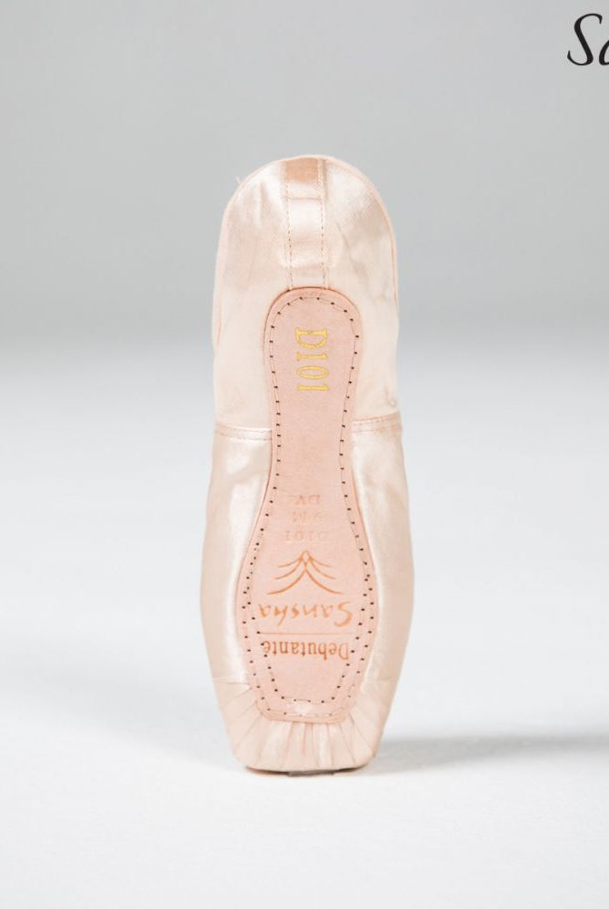 pfirsichfarbener Ballett-Spitzenschuh
