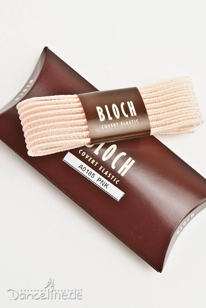 Eine Packung mit Bloch Gittergummi Bloch A0185 Gitti rosa, mit der Farbbezeichnung PNK beschriftet. Das Gummiband ist um einen braunen Kartonhalter gewickelt, auf dem der Markenname Bloch steht.